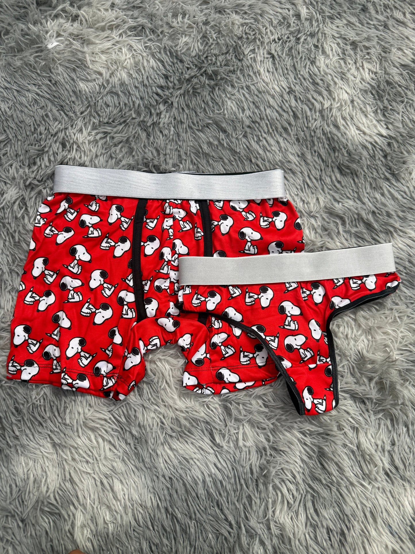 Snoopy rojo Duo Unitalla Con Tanga Xl