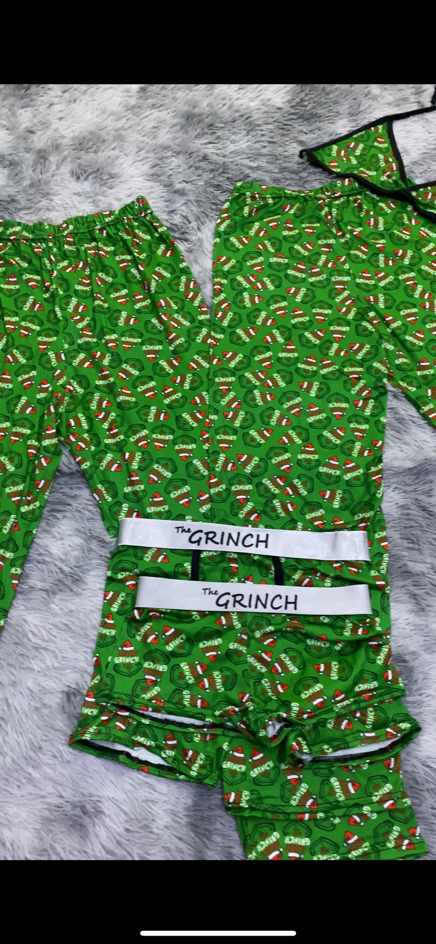 Grinch Green Face Christmas 5 piece pajama set Christmas 🎄🎁