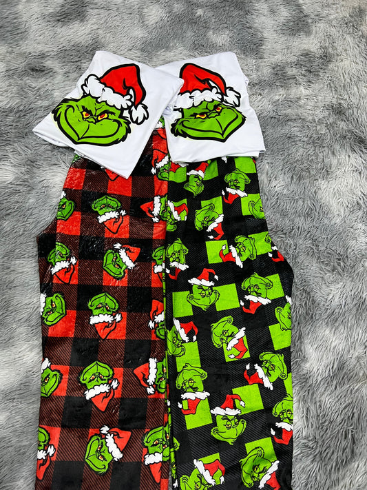 Grinch Verde duo de pijama afelpada con playera