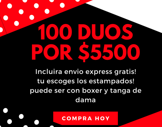 100 duos! Envio express gratis!