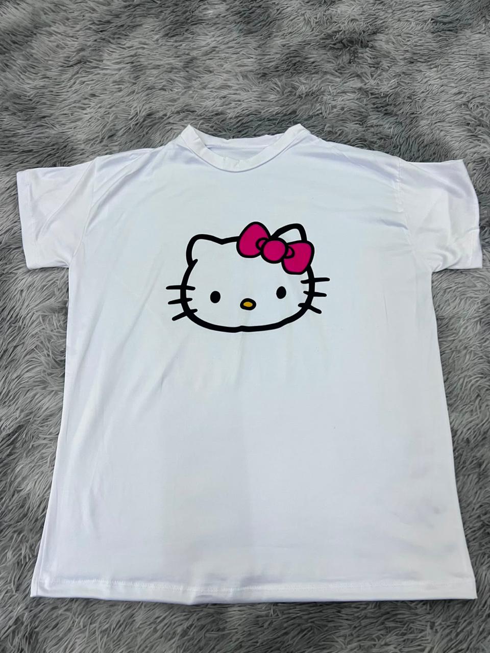 playera de hello kitty moño rosa