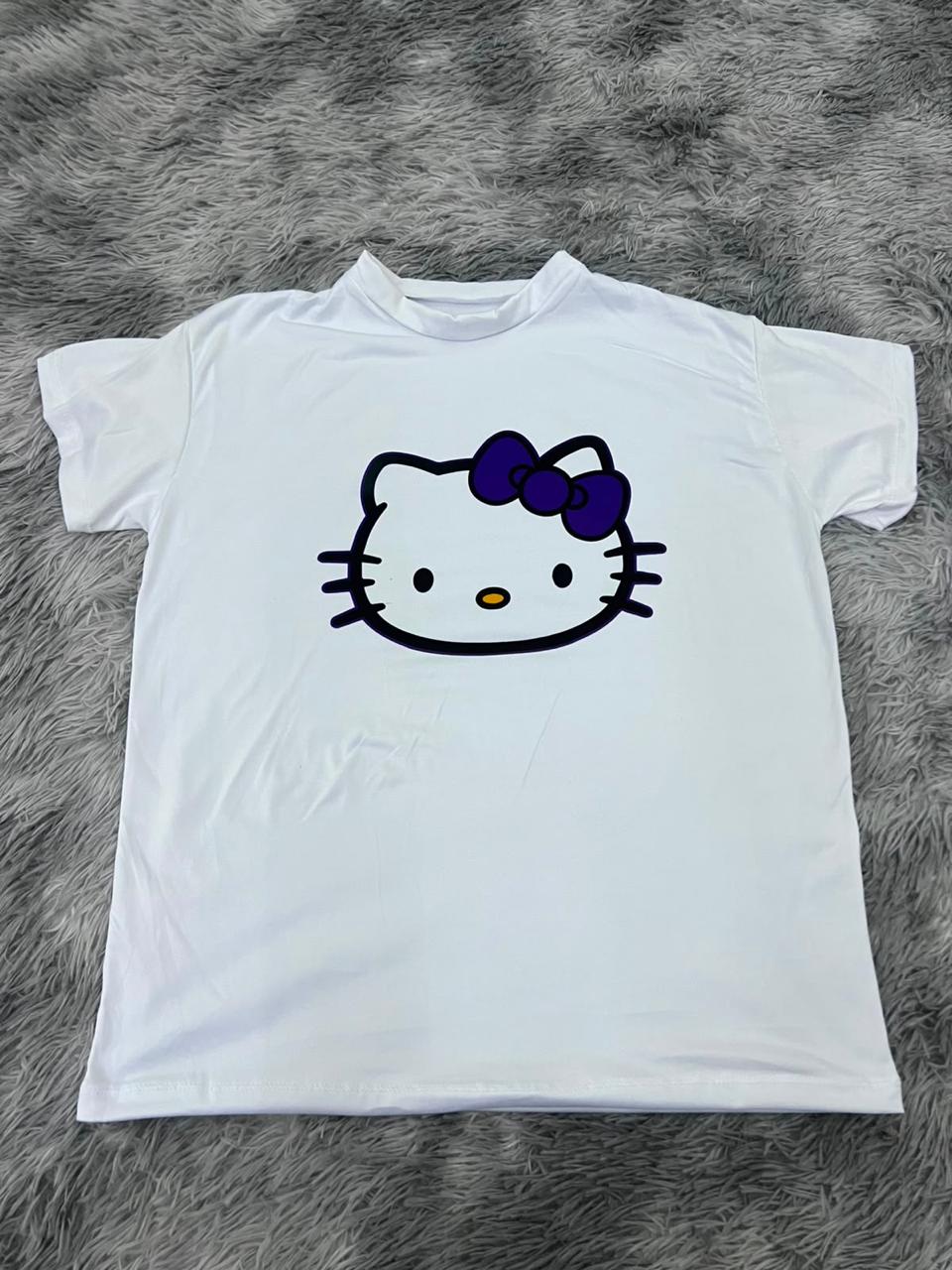 playera de hello kitty moño azul
