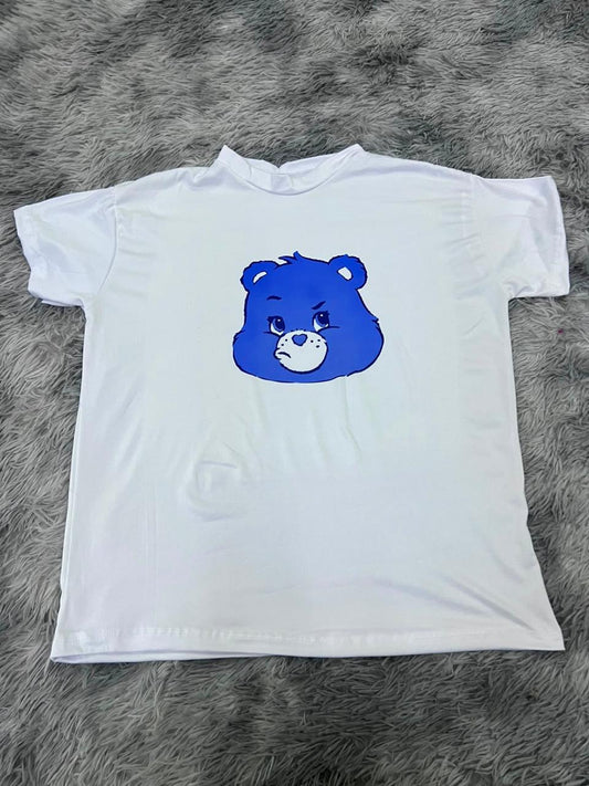 playera de oso cariñoso azul