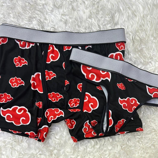 Akatsuki Negro Rojo Duo Unitalla Con Tanga
