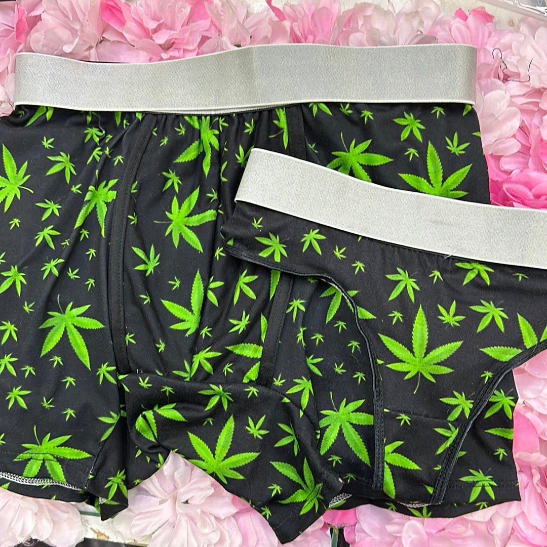 Green plant couples underwear XL - Fundies