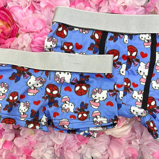 Hello Kitty Spiderman Azul Duo Unitalla Con boxer xl
