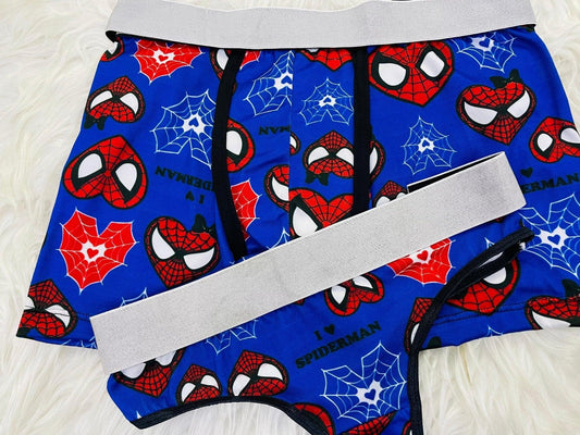 Spiderman Corazón Azul Duo Unitalla Con Tanga