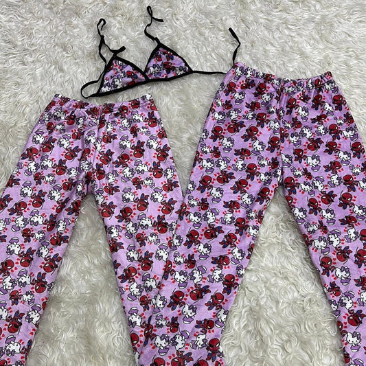 Spiderkitty purple plush pajama duo - Fundies