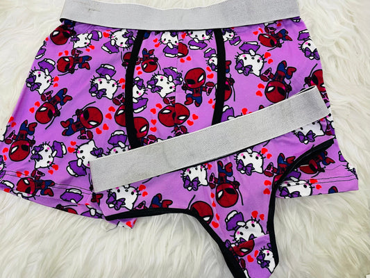 spider kitty morado duo tanga